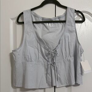 Abound Elegant Light Blue Sleeveless Blouse